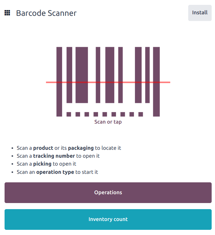 Odoo 19 bar code